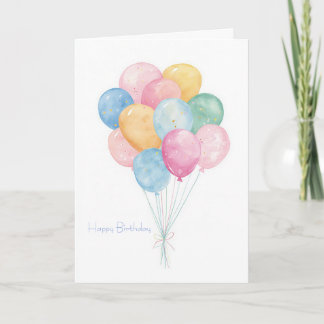 Carte d'anniversaire à l'aquarelle personnalisée