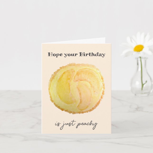 Carte d'anniversaire à l'aquarelle représentant un (Petite plante)