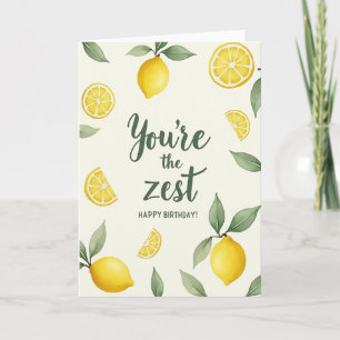 Carte d'anniversaire à l'aquarelle Zesty