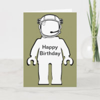 Carte d'anniversaire à l'astronaute de style banks