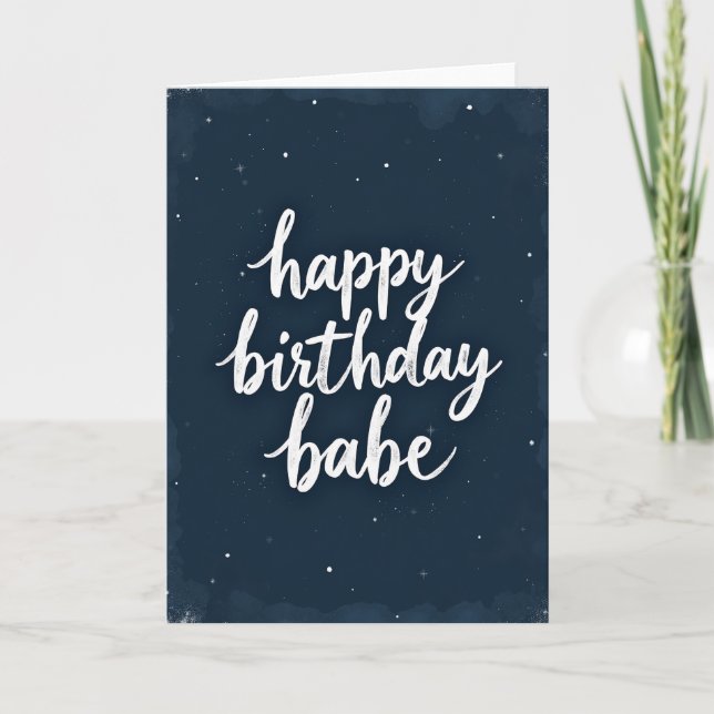 Carte d'anniversaire à l'écriture affectueuse (Devant)