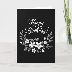 Carte d'anniversaire à l'écriture élégante
