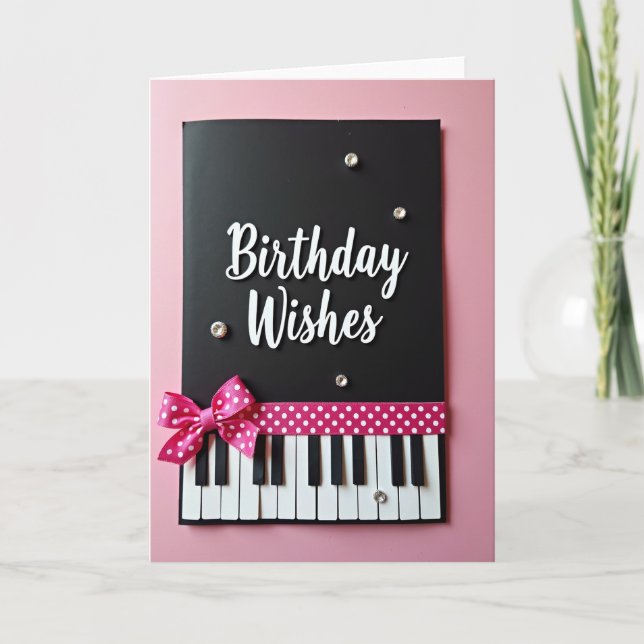 Carte d'anniversaire à l'écriture noire (Devant)