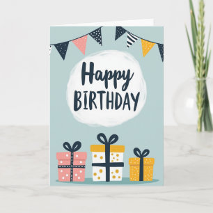 Carte d'anniversaire à lettres chaudes