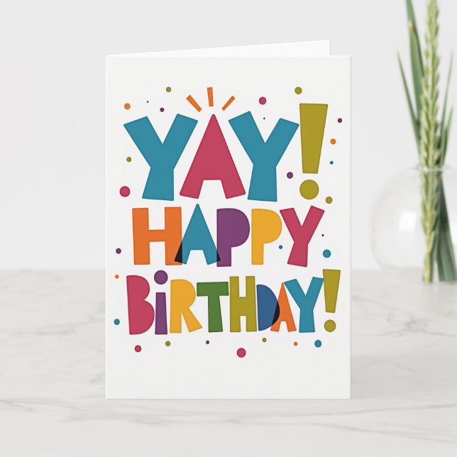 Carte d'anniversaire à lettres vibrantes (Devant)