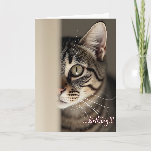 Carte d'anniversaire à l'œil olive (Devant)