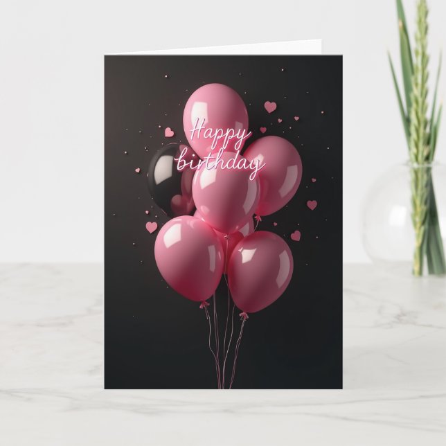 Carte d'anniversaire à l'orbite lumineuse (Devant)