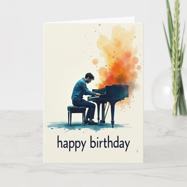 Carte d'anniversaire à mélodie artistique (Devant)