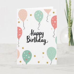 Carte d'anniversaire à motif de cœur