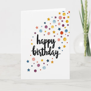 Carte d'anniversaire à motif étoilé