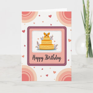Carte d'anniversaire à motif floral