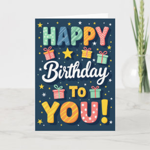 Carte d'anniversaire à motif ludique