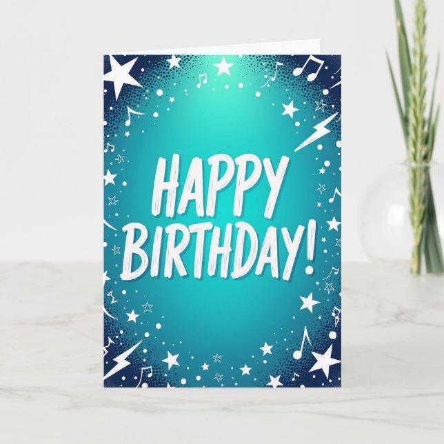 Carte d'anniversaire à motif scintillant (Devant)