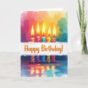 Carte d'anniversaire à motif tourbillonnant