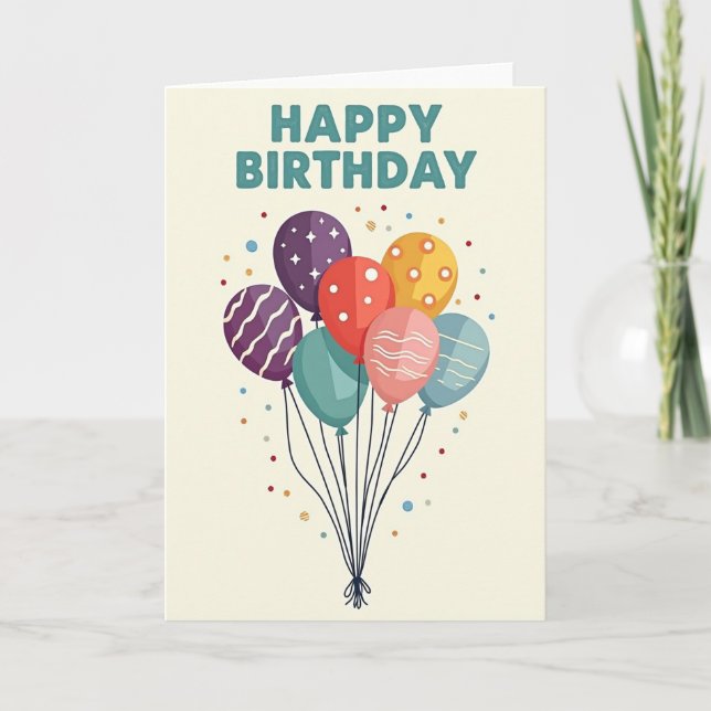 Carte d'anniversaire à motifs (Devant)