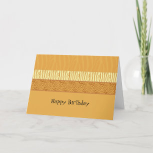 Carte d'anniversaire à motifs animaux