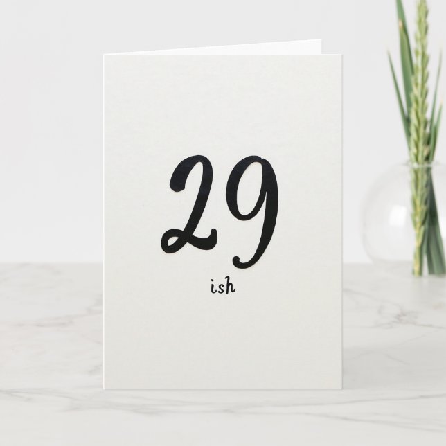 Carte d'anniversaire à numéros scriptés (Devant)