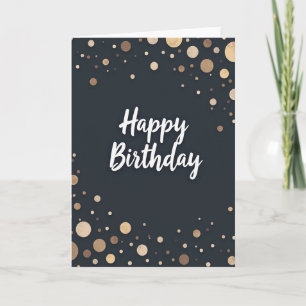 Carte d'anniversaire à Orbe Métallique
