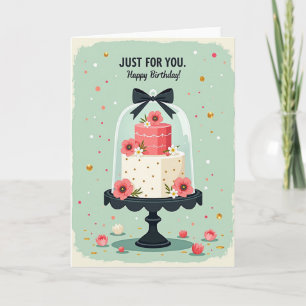 Carte d'anniversaire à paillettes étagées