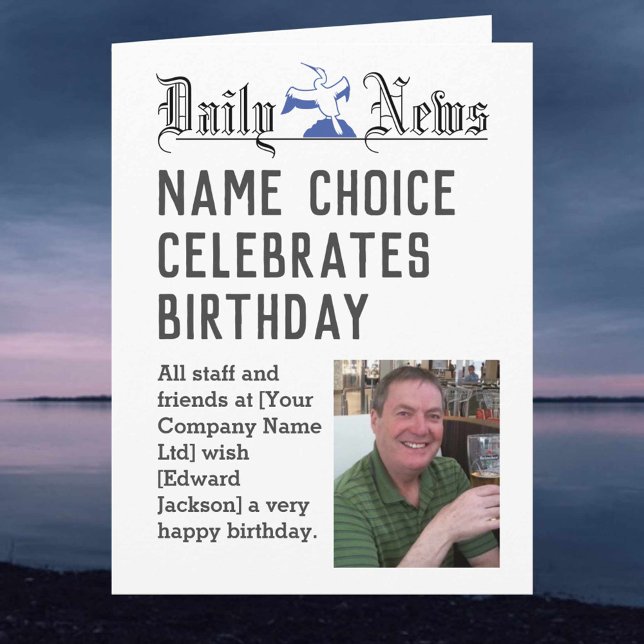 Carte d'anniversaire à personnaliser avec le choix (Créateur téléchargé)