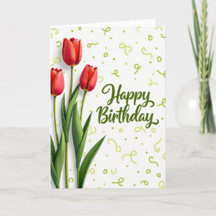 Carte d'anniversaire à pétale de velours