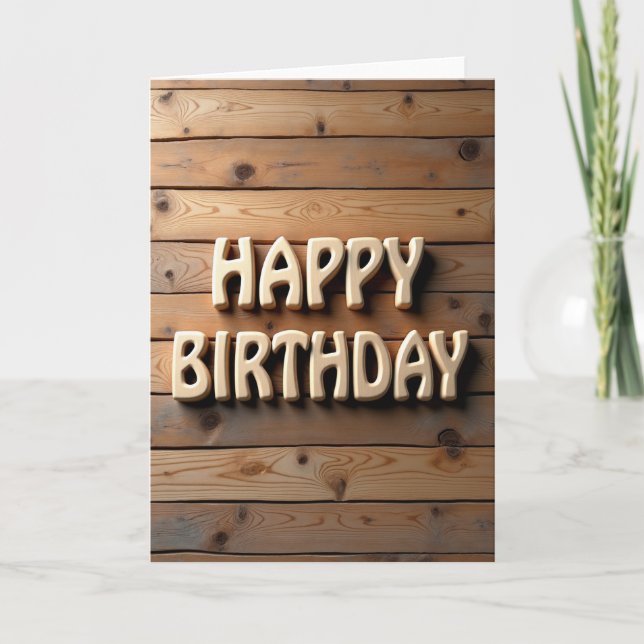 Carte d'anniversaire à planche texturée (Devant)