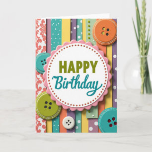 Carte d'anniversaire à plaque festonnée