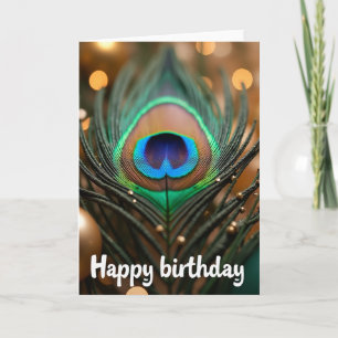 Carte d'anniversaire à plumes
