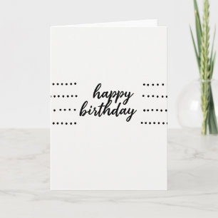 Carte d'anniversaire à points minimaux