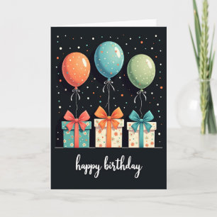 Carte d'anniversaire à pois floraux