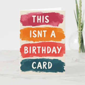 Carte d'anniversaire à rayure peinte