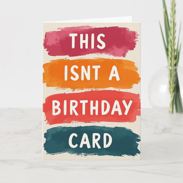 Carte d'anniversaire à rayure peinte (Devant)