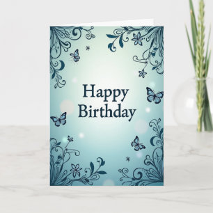 Carte d'anniversaire à rouleau sarcelle