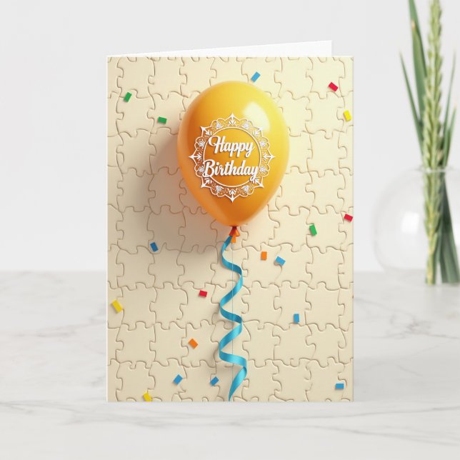 Carte d'anniversaire à ruban (Devant)