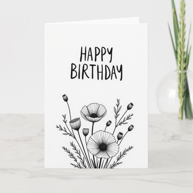 Carte d'anniversaire à scénario intemporel (Devant)