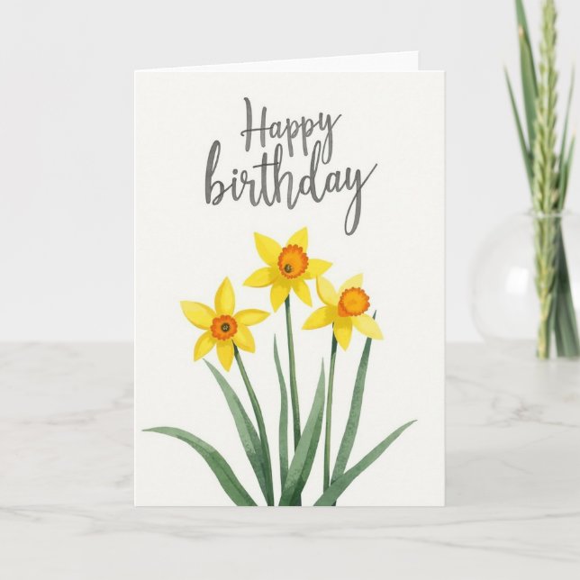 Carte d'anniversaire à script frais (Devant)