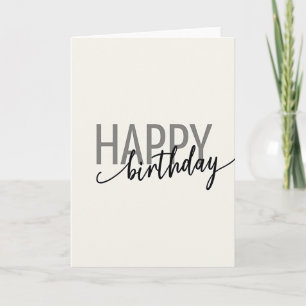 Carte d'anniversaire à texte moderne