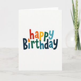 Carte d'anniversaire à texte vibrant
