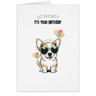 Carte d'anniversaire à thème Corgi pour les amoure