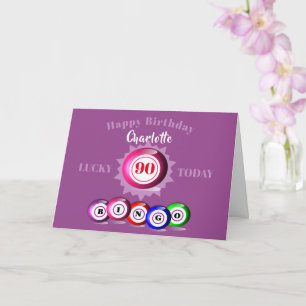 Carte d'anniversaire à thème du Bingo
