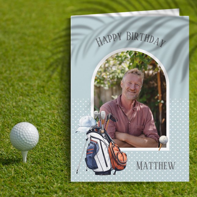 Carte d'anniversaire à thème golf avec une seule p (Créateur téléchargé)