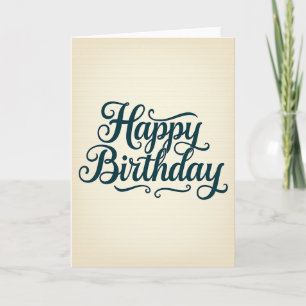 Carte d'anniversaire à typographie fluide
