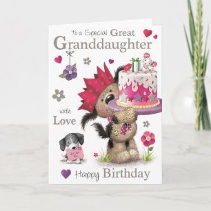 Carte d'anniversaire - À une arrière-petite-fille