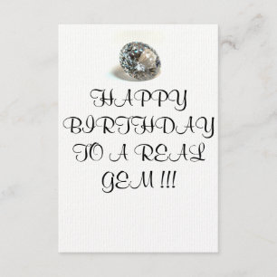CARTE D'ANNIVERSAIRE À UNE VRAIE GEMME