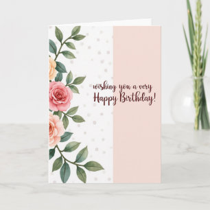 Carte d'anniversaire à vigne aquarelle