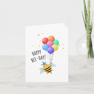 Carte d'anniversaire abeille - "Joyeux anniversair