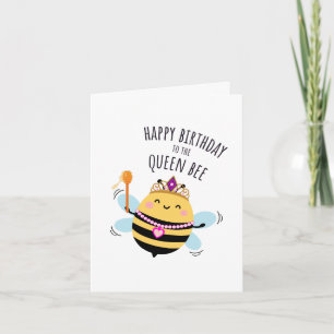 Carte d'anniversaire abeille - "Joyeux anniversair