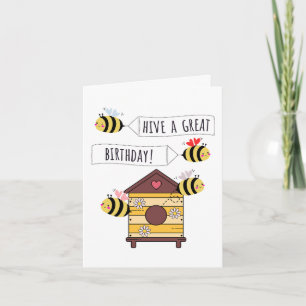 Carte d'anniversaire abeille - "Passe un super ann