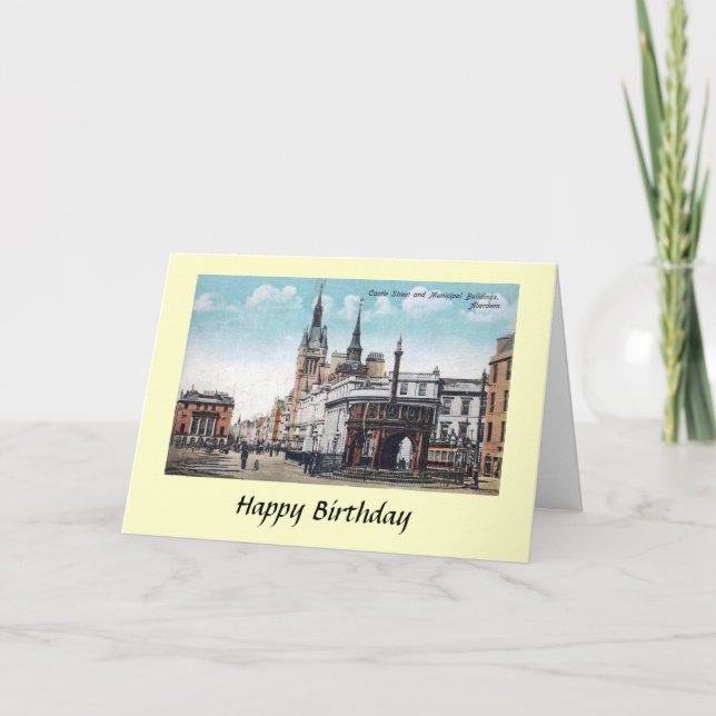 Carte d'anniversaire - Aberdeen, Écosse (Devant)