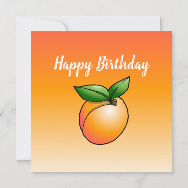 Carte d'anniversaire Abricot (Devant)